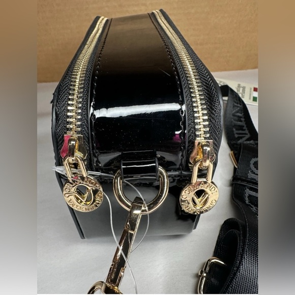 Valentino Orlandi Black Patent Camera Bag Purse Crossbody NWT - Picture 5 of 6